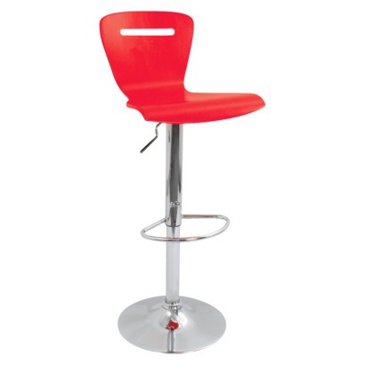 H2 Bent Wood Barstool - Red
