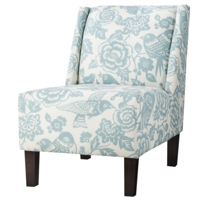 Hayden Armless Chair - Blue Flora