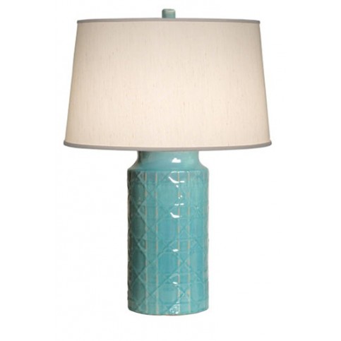 Turquoise Cane Vase Lamp