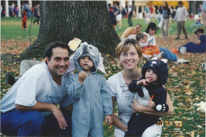 OUR LITTLE FAMILY - (PRE COOPER) TRICK OR TREATING ON THE UVA LAWN 1999 - 
