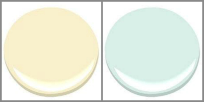 BENJAMIN MOORE ANTIQUITY AND SPRING MINT
