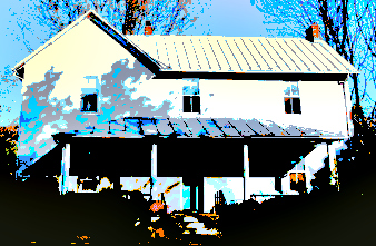posterized house