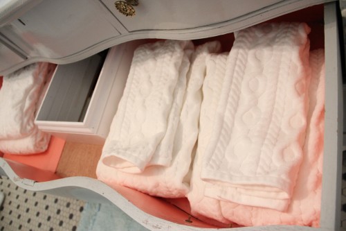 TOWELS NEATLY IN A DRAWER!