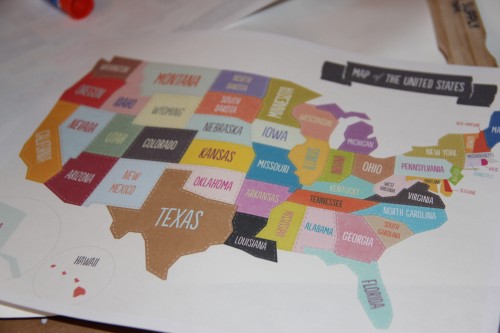 printable map of the USA