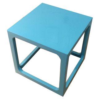 Jonathan Adler Robin Blue Lacquered Cube Table