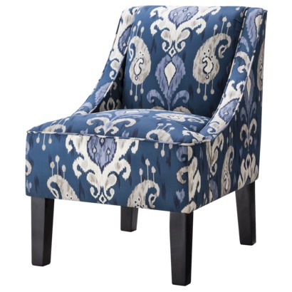 Hudson Swoop Chair - Indigo Ikat