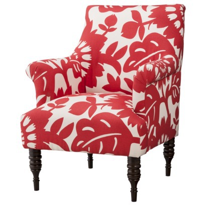 Candace Arm Chair - Red Floral
