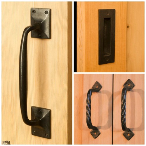 A FEW OF THE MANY CHOICES OF HARDWARE FROM REAL SLIDING DOOR