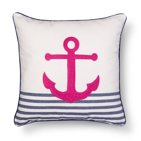  Threshold™ Embroidered Anchor Decorative Pillow - Yellow