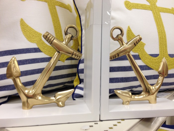 Threshold™ Embroidered Anchor Decorative Pillow - YELLOW AND WHITE ANCHOR BOOKENDS!