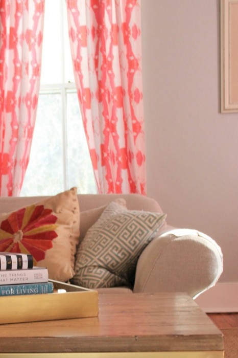 TOP TAB LIVING ROOM DRAPES MADE WITH THE SPOONFLOWER FABRIC I DESIGNED!