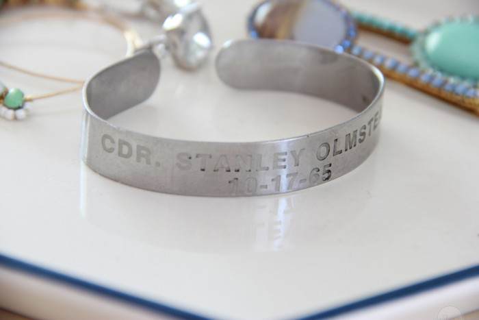MY MIA BRACLET BORE THE NAME OF CDR STANLEY OLMSTEAD. I WORE THIS BRACELET ALL THROUGH MY TEENS. 