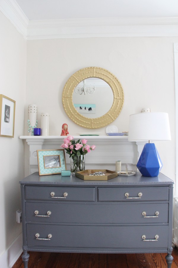 DRESSER PAINTED ANCHOR GRAY
