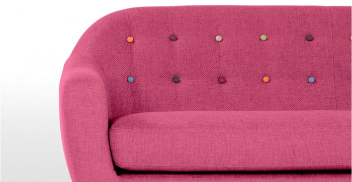 MADE.COM RITCHIE SOFA WITH COLORED BUTTONS - DROOL!!!