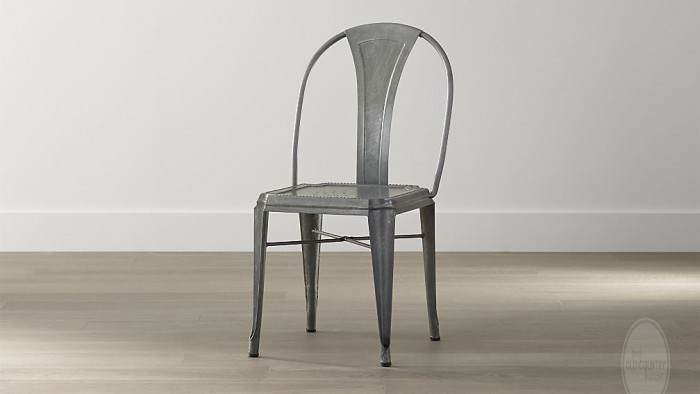 CRATE AND BARREL LYLE DING CHAIR - GALVANIZED - THESE CHAIRS ARE SO INCREDIBLE AND A MILLION TIMES BETTER THAN ALL OF THE CHEAPER VERSIONS OUT THERE!