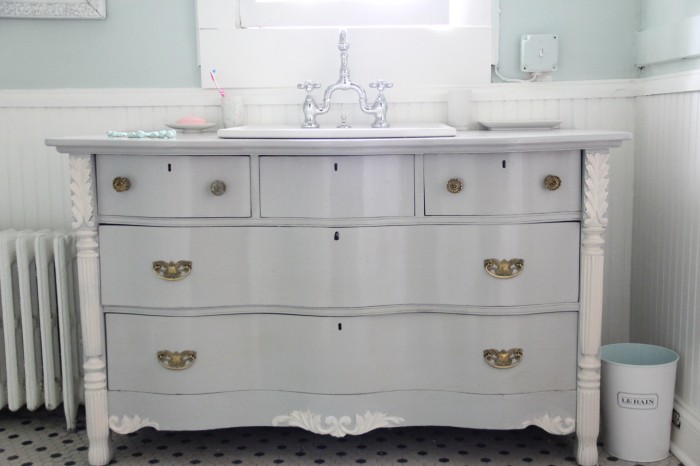 Monday Makeover 7 Tips For Turning A Dresser Into Bathroom Vanity - How To Turn A Dresser Into Bathroom Vanity With Vessel Sink