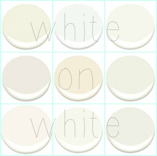 FROM TOP LEFT: ACADIA WHITE, CHANTILLY LACE, COTTON BALLS, GLACIER WHITE, LINEN WHITE, MOONLIGHT WHITE, MOUNTAIN PEAK WHITE, SIMPLY WHITE, WHITE DOVE